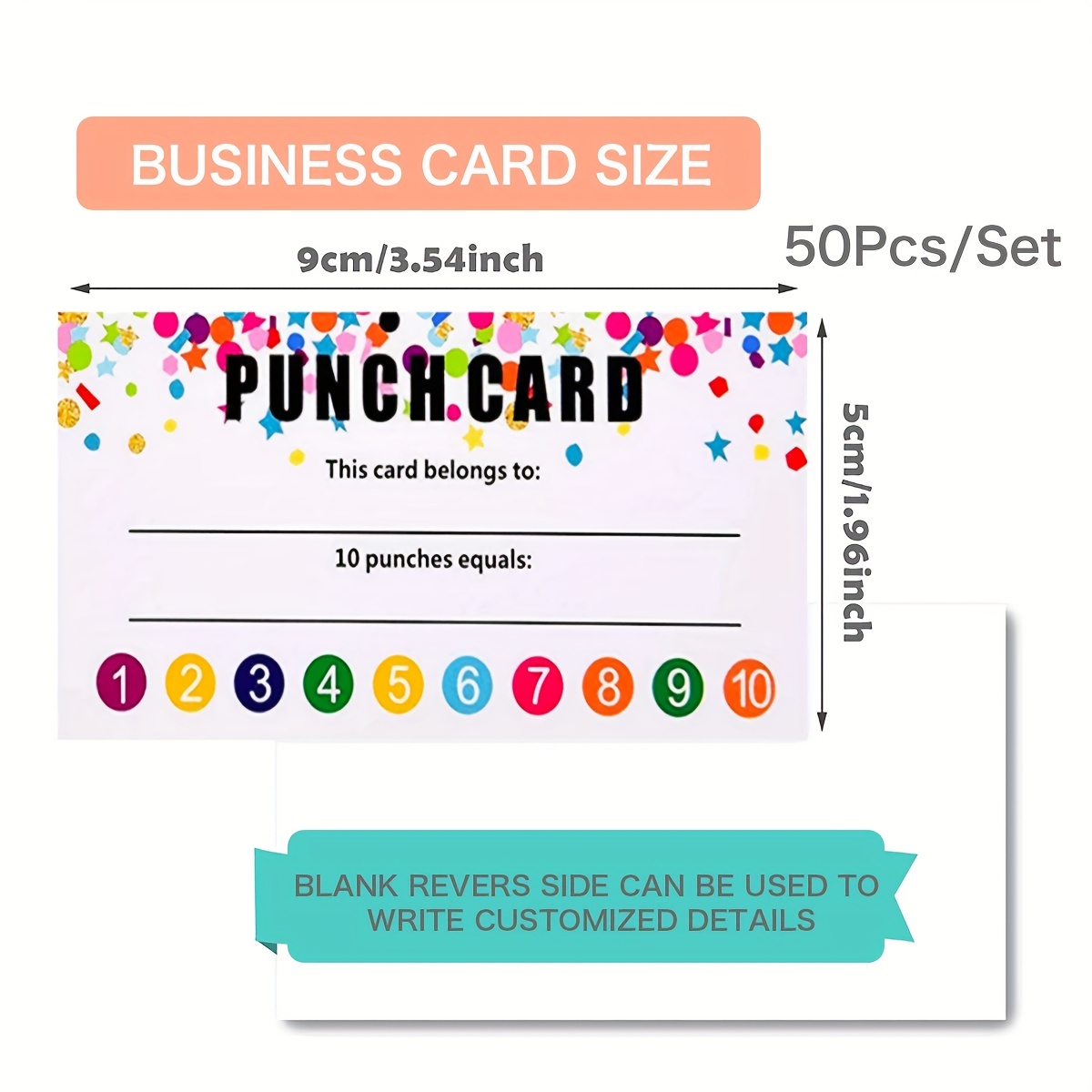 50Pcs Reward Punch Cards Motivational Innovative Design Supportive  Multi-purpose Fun Behavior Incentive Gift Cute Cartoo 