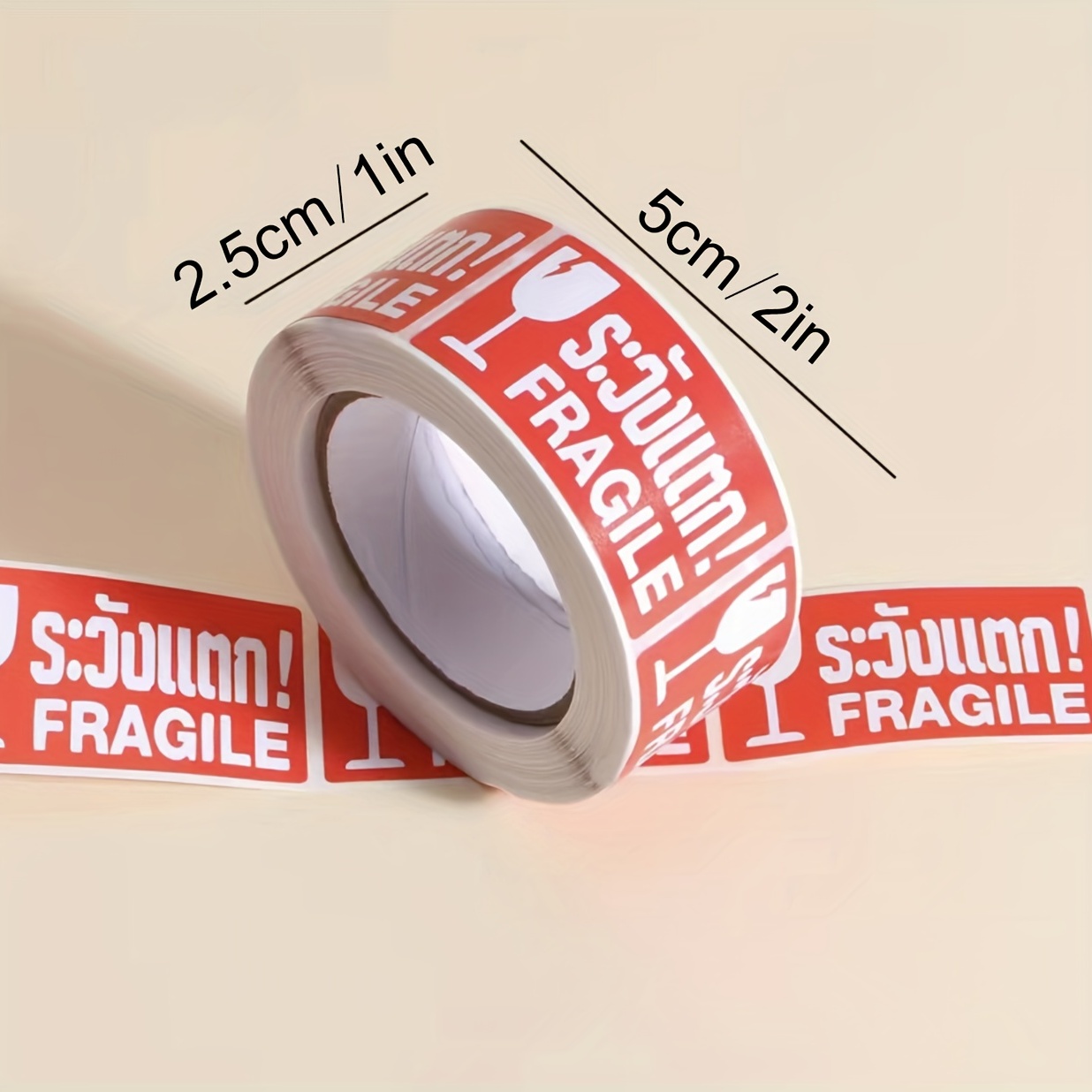 250 Stickers Self adhesive Careful Fragile Bend Warning - Temu
