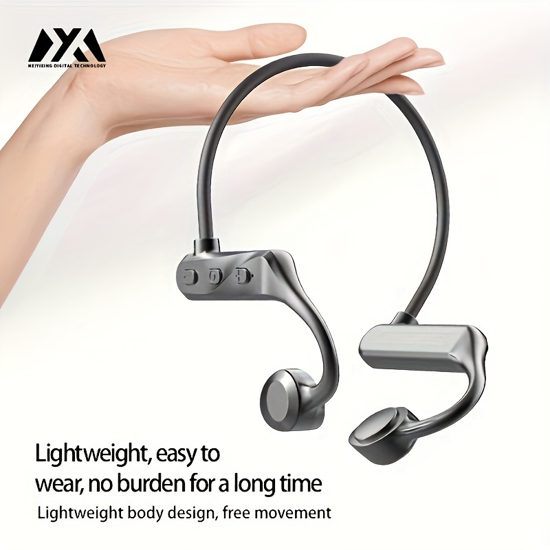  Auriculares de conducción ósea con clip de oreja Bluetooth 5.3,  sin dolor, inalámbrico, con clip de oreja abierta, impermeables, mini  auriculares deportivos para correr, cancelación de ruido/calidad de alta  fidelidad/batería de