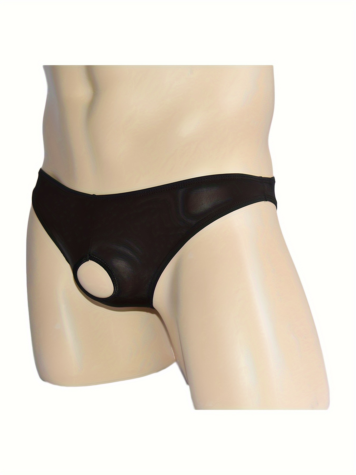 Men's Underwear Ice Silk Cool Open Crotch Soft Comfy - Temu