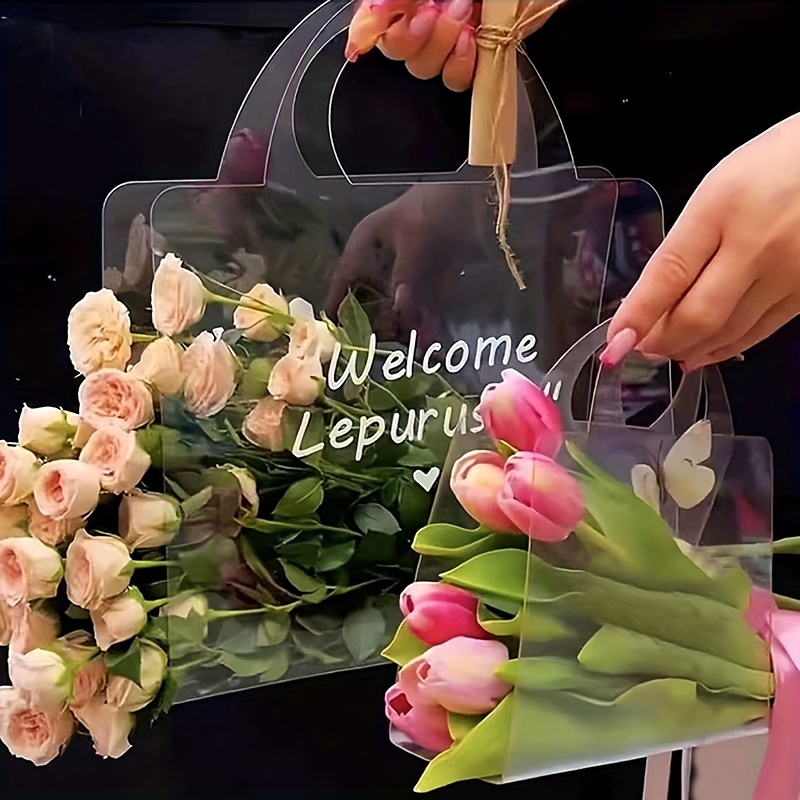 Flower Bouquet Gift Bag - Temu