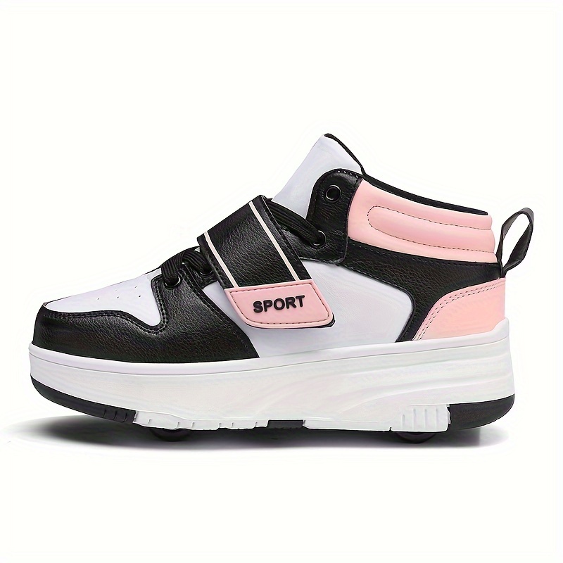 Girl's Fashion Roller Shoes Hook Loop Fastener Comfy - Temu