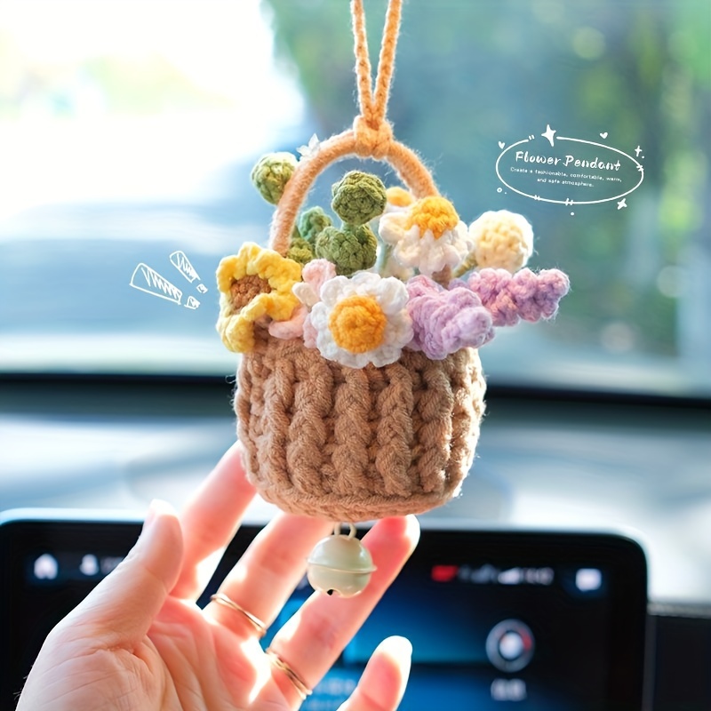 Brighten Up Your Car with These Hand-Woven Flower Baskets - DIY Sunflowers & Small Daisies!
