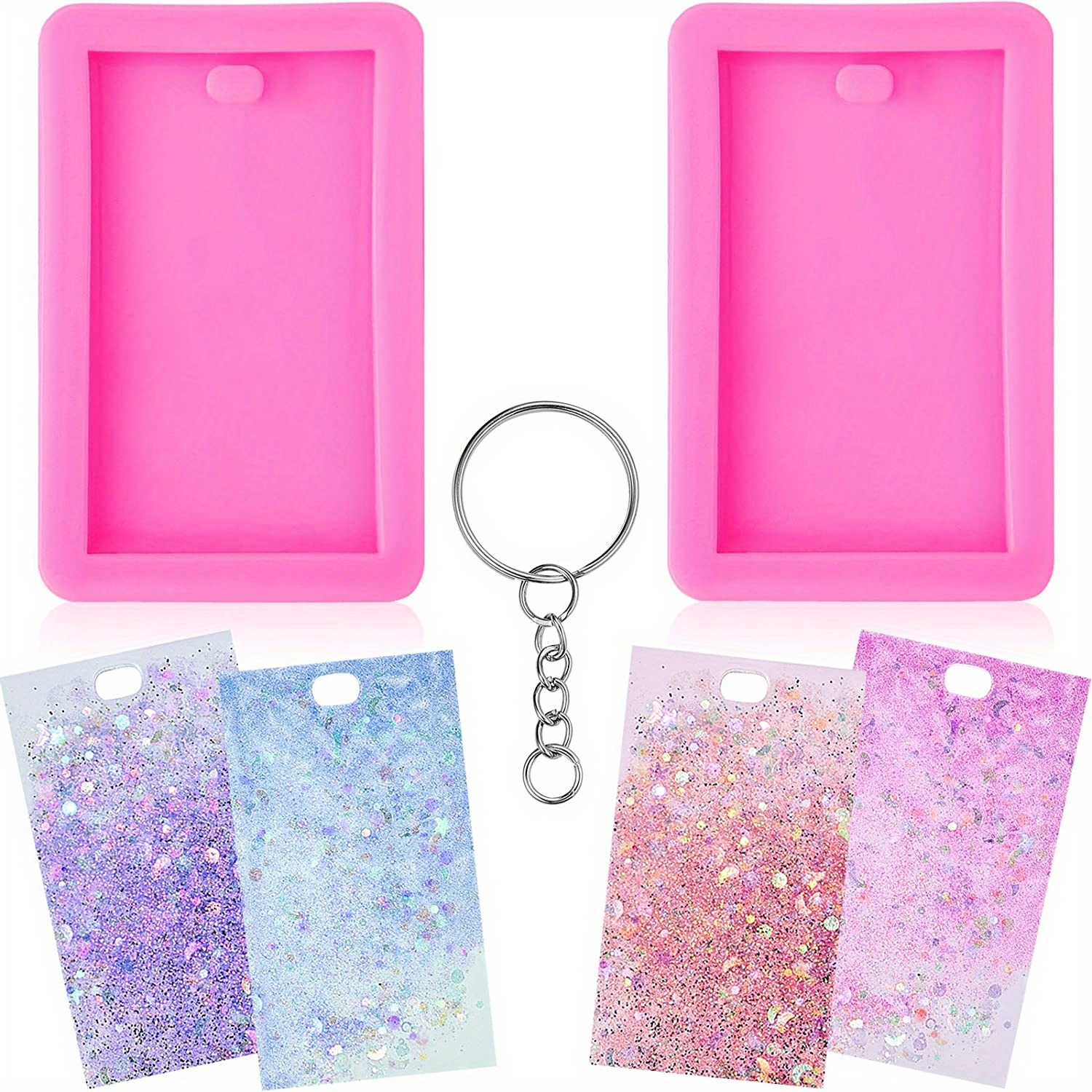 Resin Mold DIY Rectangle Mold Silicone Mold for Epoxy Resin Casting  Keychain Jewelry Mold Rectangle Silicone molds for Baking/soap Rectangle  Silicone