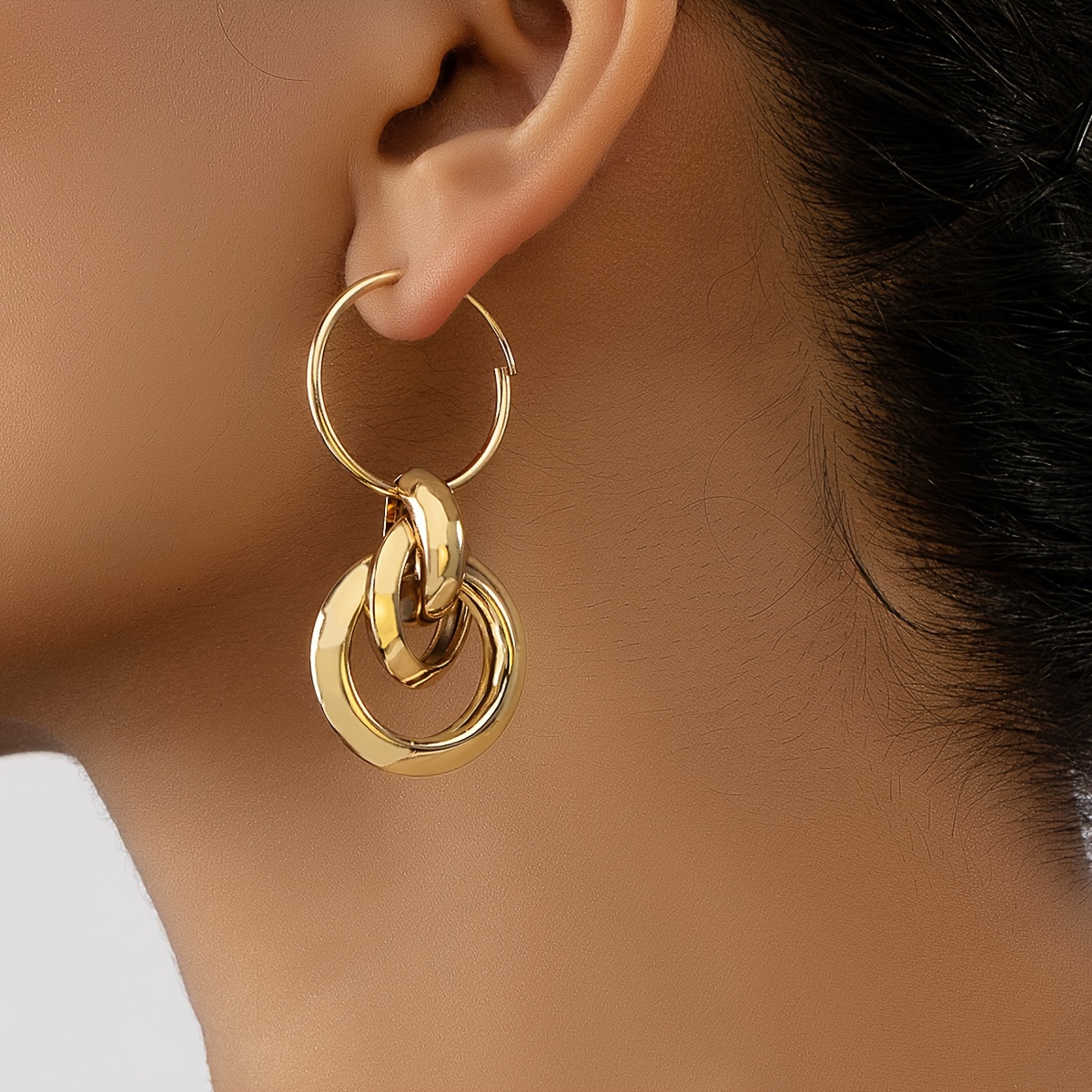 Simple Punk Hoop Earrings