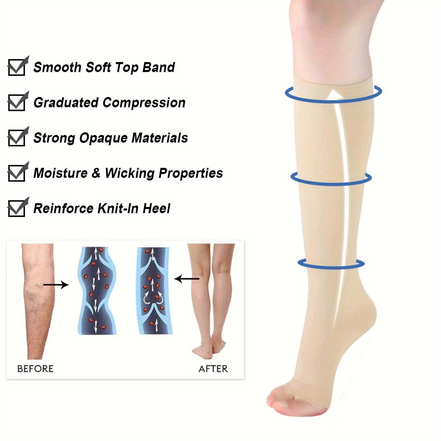 Cotton Compression Stockings Above Knee Varicose Veins at Rs 3000
