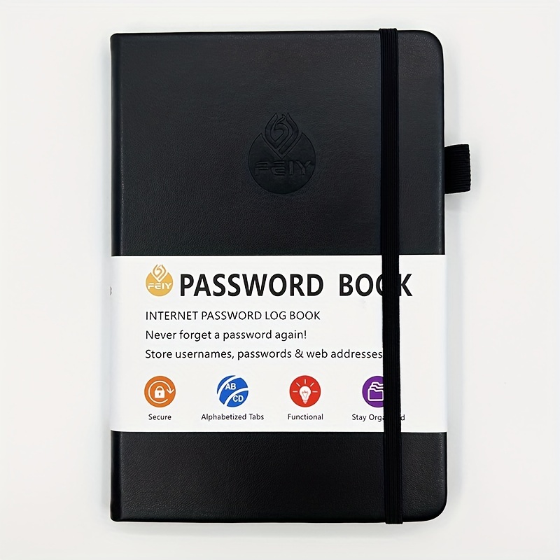 Password Organizer Internet Password Book, Spiral Bound Password Journal,  Website Organizer, Password Keeper, Password List, Web, Log -  UK