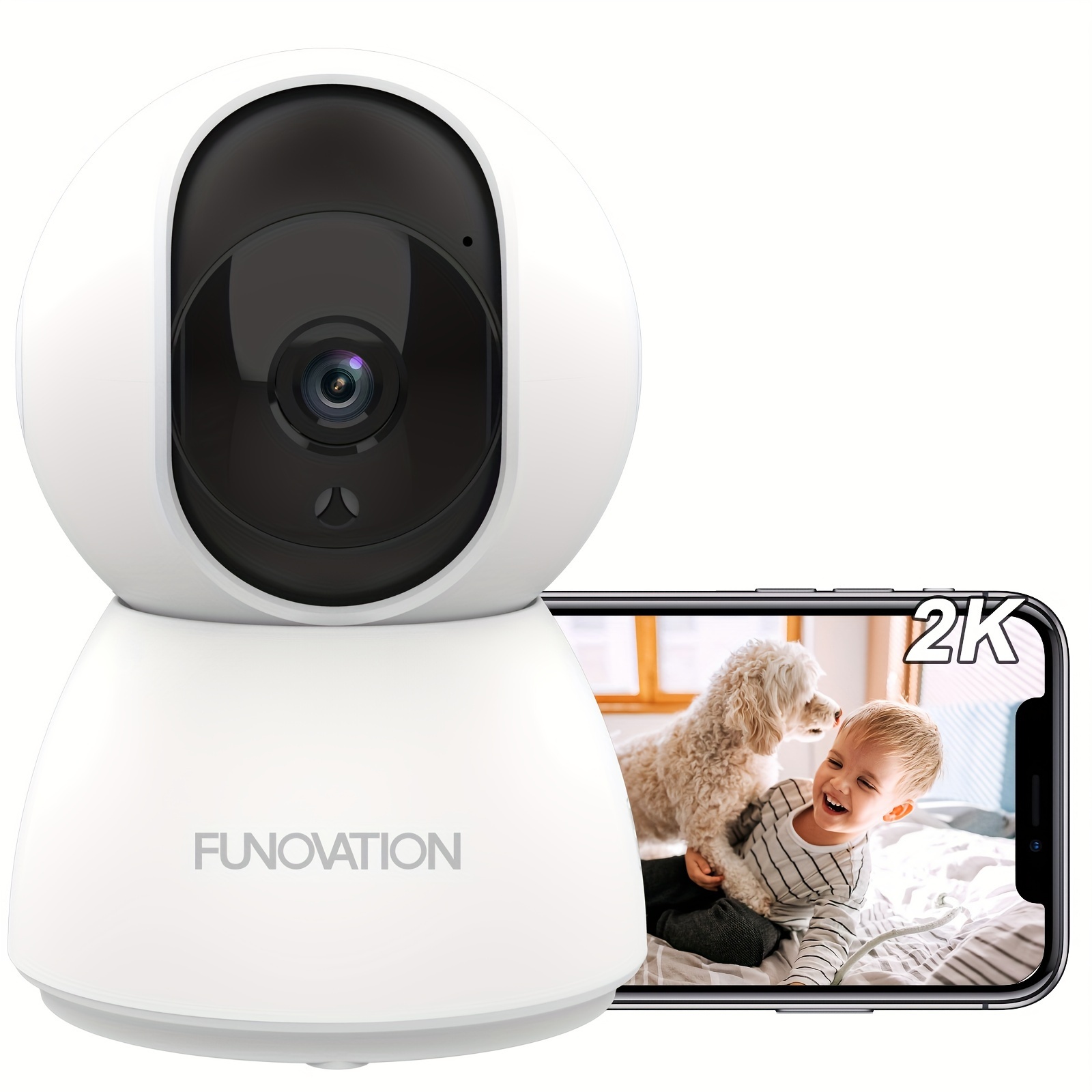 Xiaomi Mi 360 ° Home Security Camera 2K, Surveillance Camera Baby Monitor,  360 Angle Video Night Vision, Human Detection with AI -6P Lens -Aperture