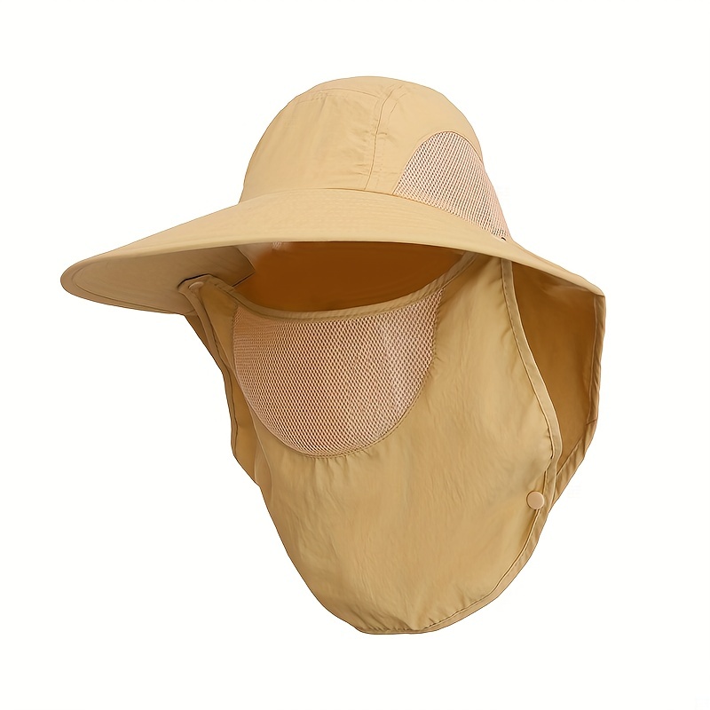 1pc Mens Sun Hat Riding Sun Hat Windproof Bucket Hat Summer Uv