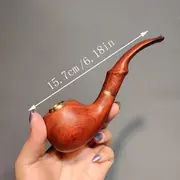 1pc special new middle aged and elderly text play personality copper pot pipe dual use new young people flat bottom tobacco pipe tobacco pipe for men and women details 0