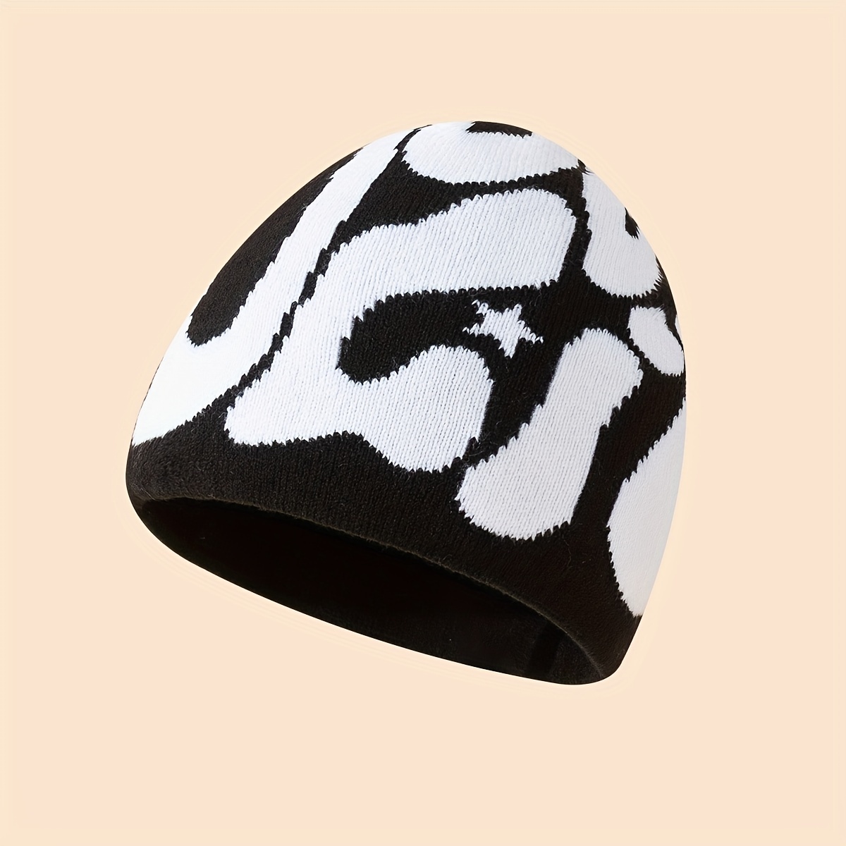 a beanie couples featuring a stylish jacquard design - Temu