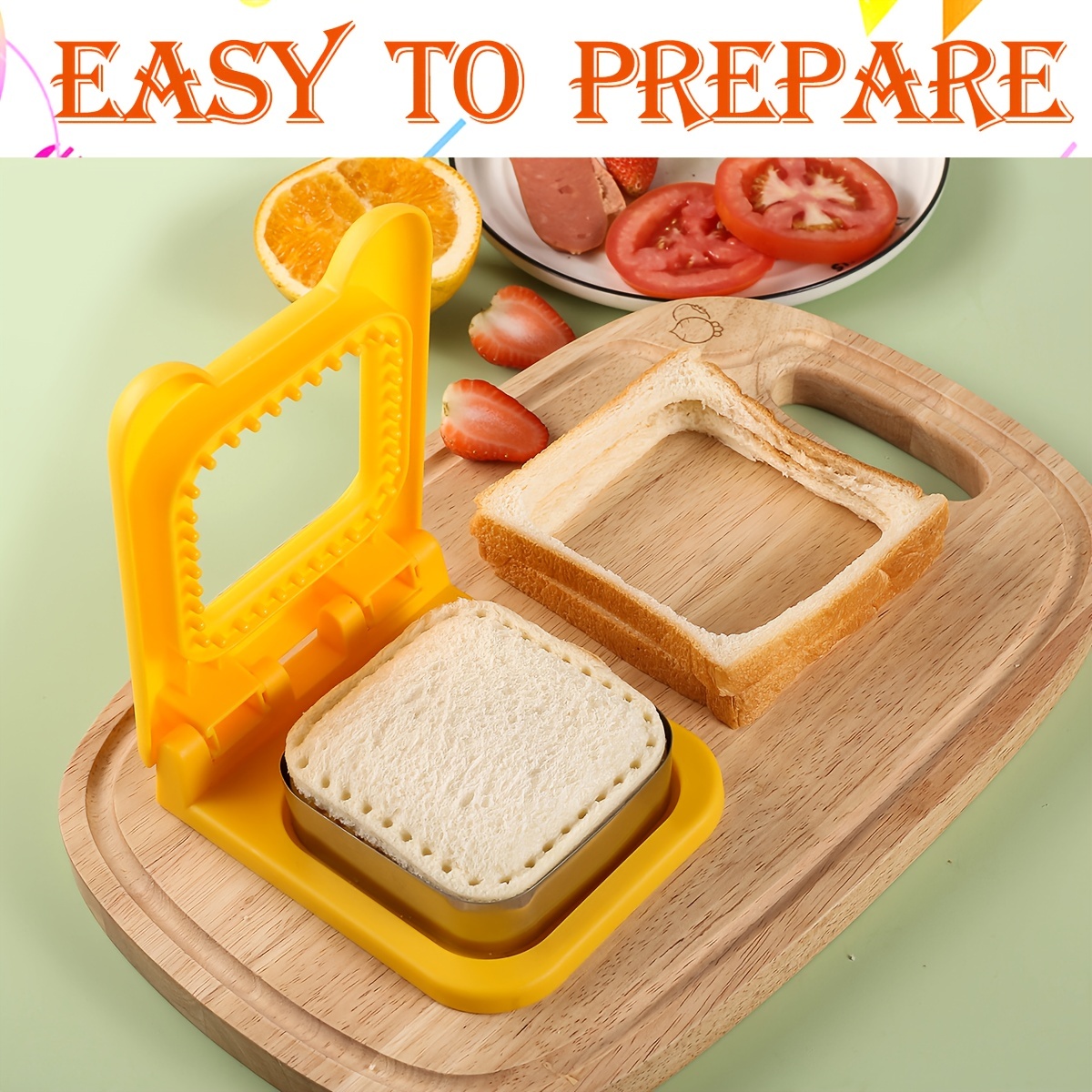 Sandwich Cutter And Sealer Set, For Diy Crust-free Pocket Sandwich