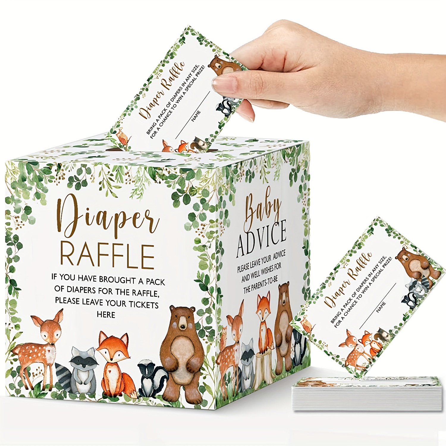 6 bolsas de papel Kraft con pegatinas - Woodland para fiestas y cumpleaños