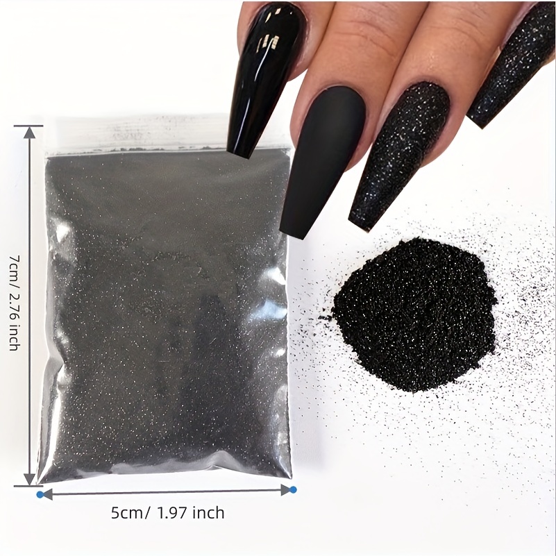  BASEMMAHER 2 Colors Christmas Black White Dust Sugar Nail  Glitter Powder Shiny Diamond Shining Effect Powder Superfine French  Iridescent Snow Candy Coat Nails Sweater Manicure Decorations DIY Crafts :  Beauty 
