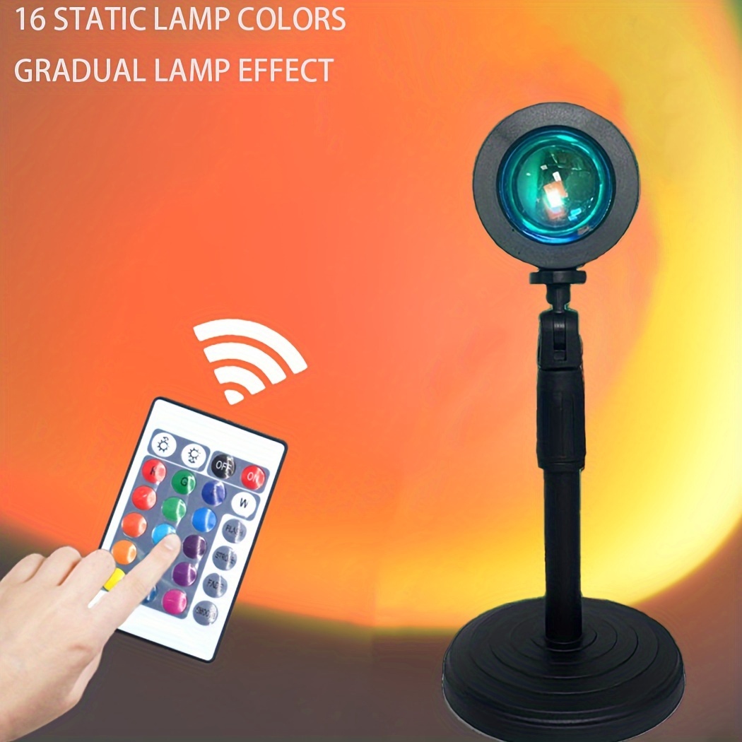 Smart 16 Colors Led Sunset Projection Lamp App Remote - Temu