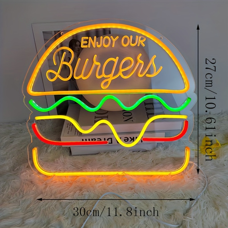 Bright burger restaurant logo brand sign Vector Image