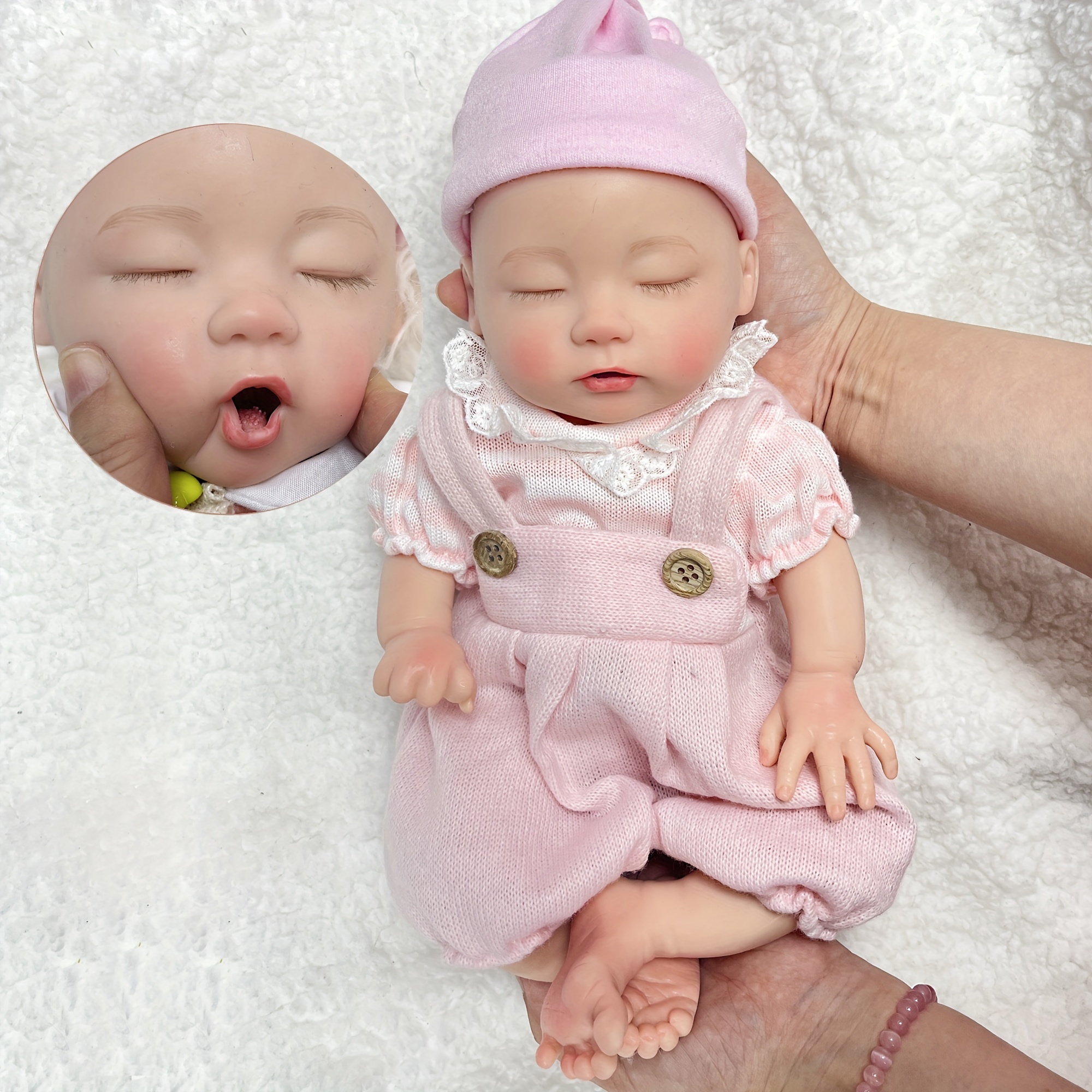 16inch Reborn Baby Dolls Full Body Silicone Realistic Bebe Boneca Newborn  Sleeping Boy Soft Touch Toys For Children Kids Gifts