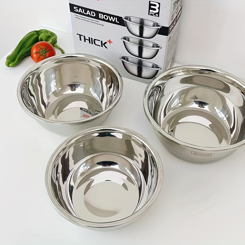 Stainless Steel Small Mixing Bowl Metallic Egg Bowl Chef - Temu United Arab  Emirates