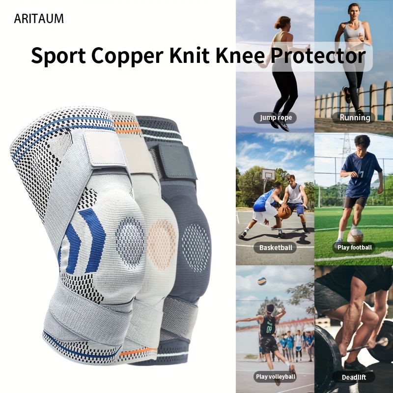 BERTER Knee Support, Compression Knee Brace with Non-slip Adjustable  Pressure Strap for Pain Relief Meniscus Tear, Arthritis, Running,  Basketball