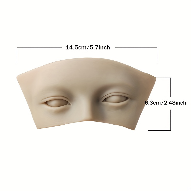 Reusable Makeup Practice Face Realistic Flexible Mannequin Head 5D Silicone  for Cosmetology Permanent Makeup Artists Beginners Salon Home