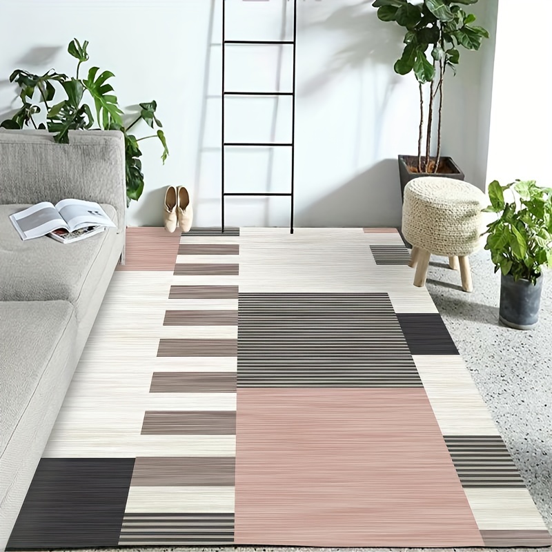 Nordic Aesthetic Modern Minimalist Area Rug With Tpr Anti-slip