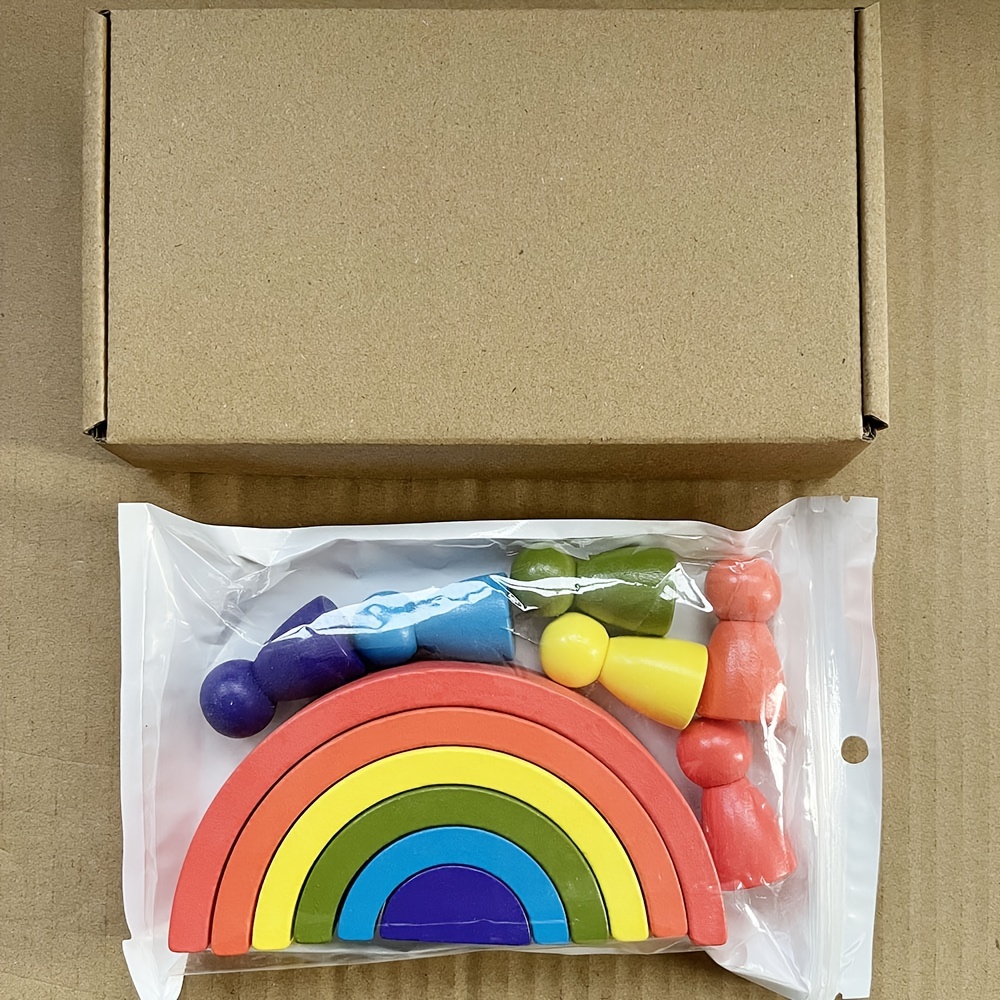 Brighten Child's Learning Colorful Rainbow Building Blocks - Temu