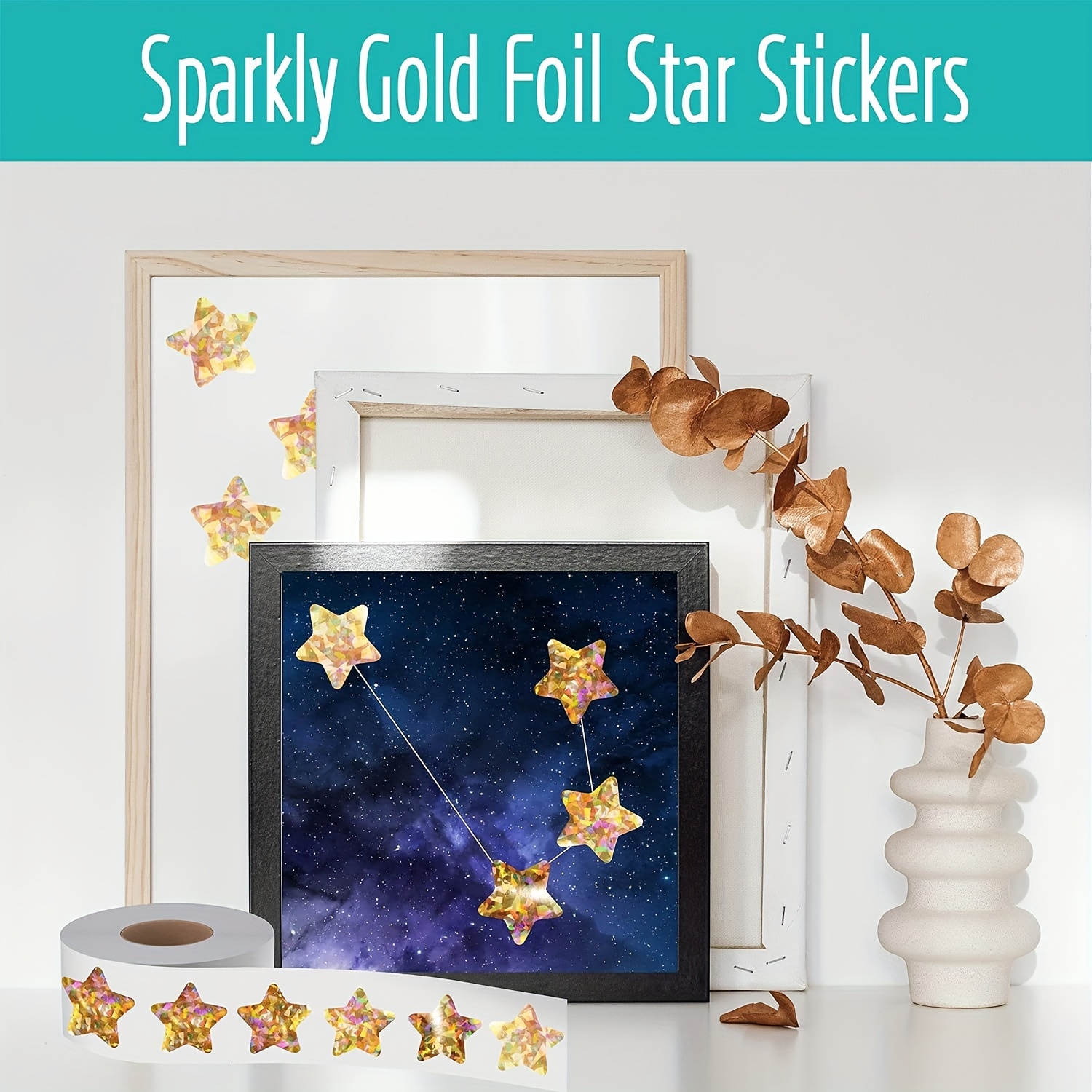 1200pcs Gold Holographic Star Stickers For Teachers To Reward Children,  Shiny Foil Star Stickers For Students, Diy & Decorative Sparkling Star  Stickers