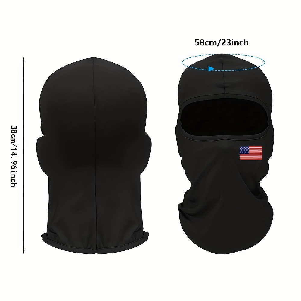 1 Unidad De Capucha De Máscara Con Estampado De Bandera Americana Para  Hombres Y Mujeres, Sombrero De Pasamontañas Para Montar Al Aire Libre,  Sombrero A Prueba De Viento Y Protección Solar 