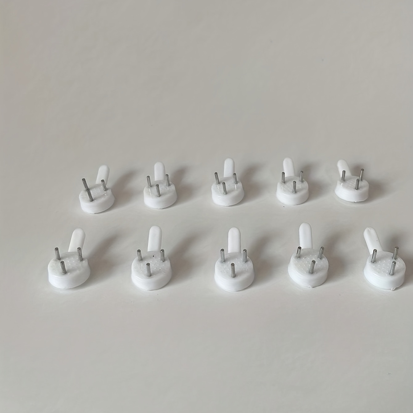 Wall Picture Heavy Frame Hooks-Strong Nail Fixing White Plastic