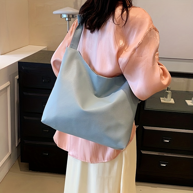 Minimalist Solid Shoulder Bag All Match Tote Bag For Work