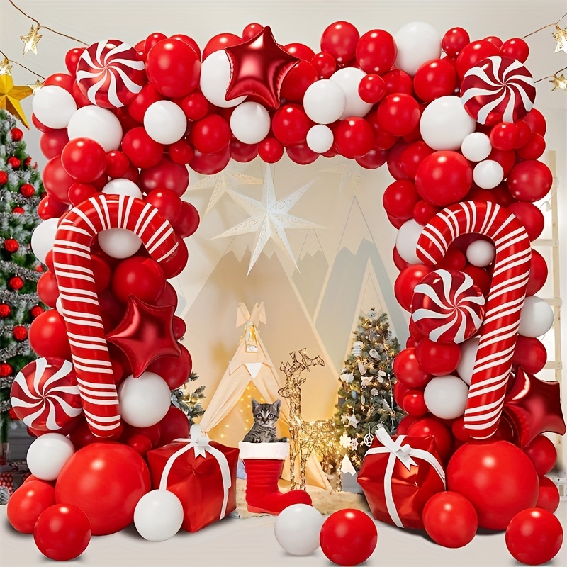 Vente Kit de voûte de ballons de Noël Guirlande Père Noël Décoration de Noël  Fête des ballons - Banggood Français Mobile