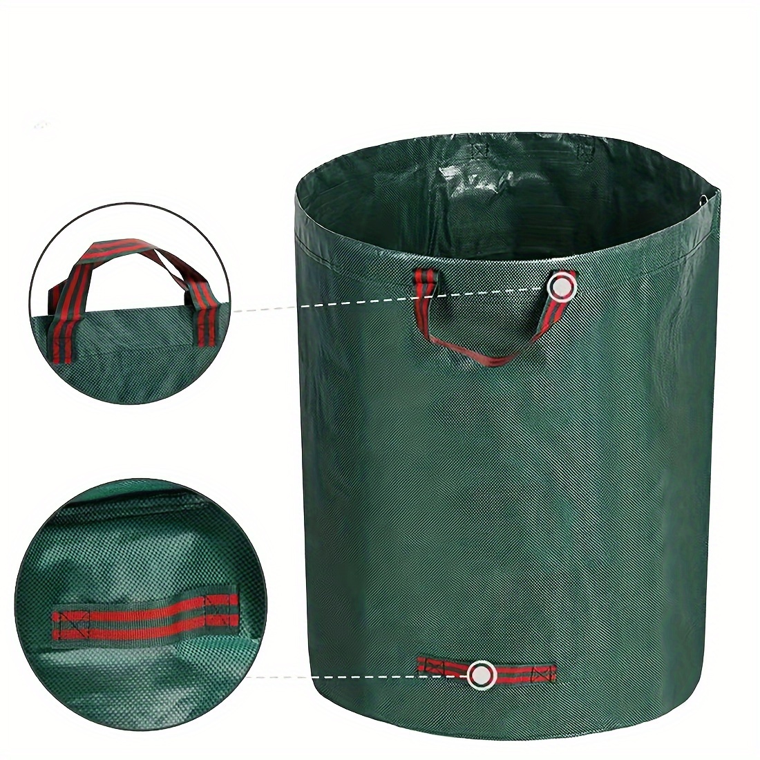 

1pc Waterproof Pp Braided Bag, Garden Falling Leaves Bag, Garden Branches Leaves Storage Bag, Large Capacity Falling Leaves Bag