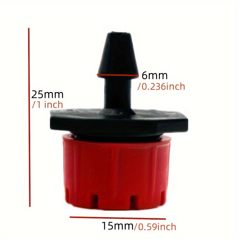 250pcs Adjustable 8-hole Red Cap Drip Irrigation Sprinklers - , Individual For Switch For Garden & Balcony Watering