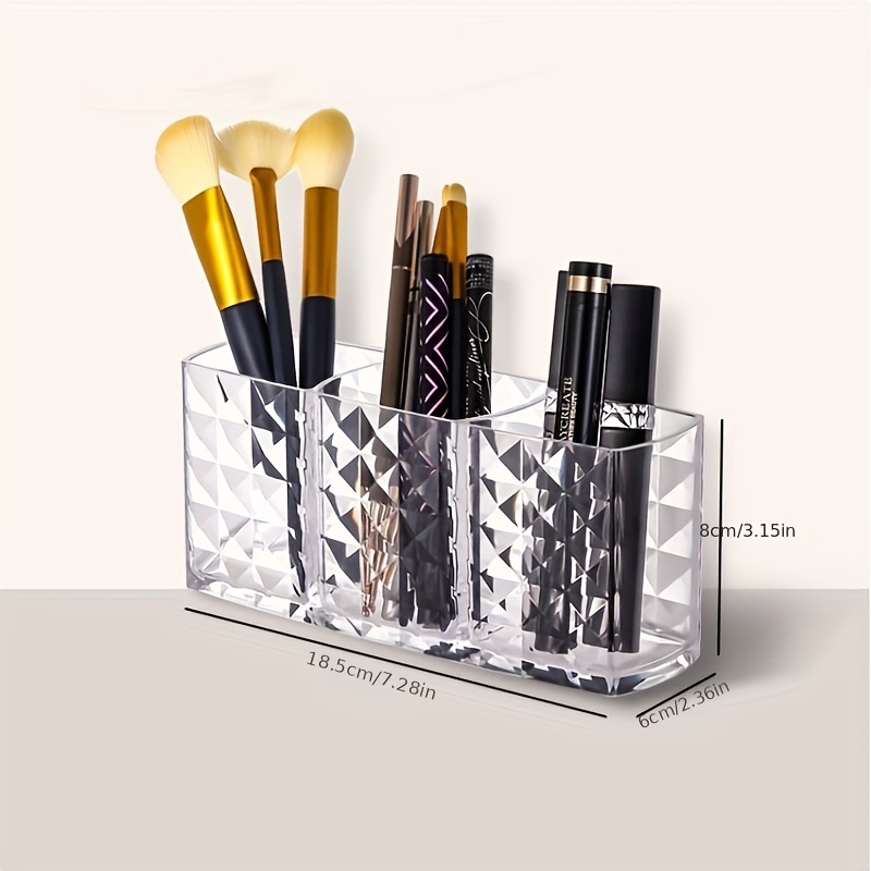 Clear Acrylic Makeup Organizer for Desk Storage