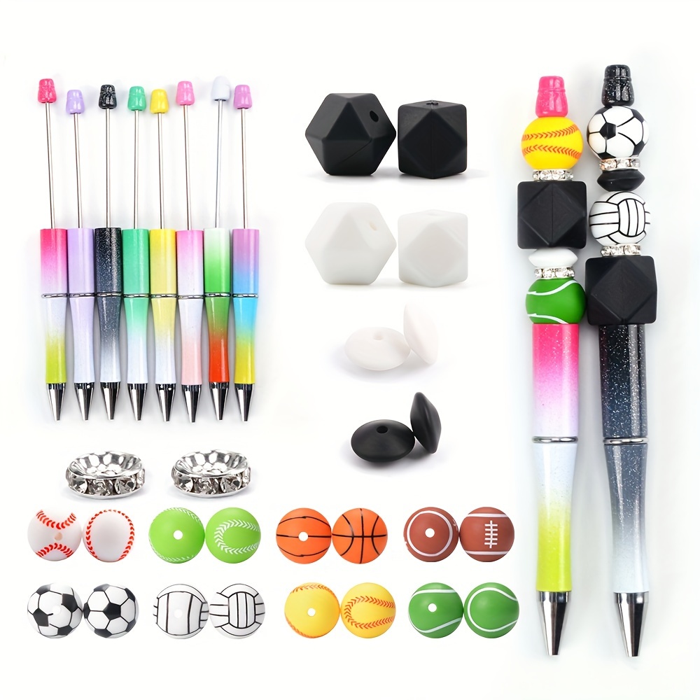 Silicone Colorful Beading Pen Kits Included Gel Ink Beaded - Temu