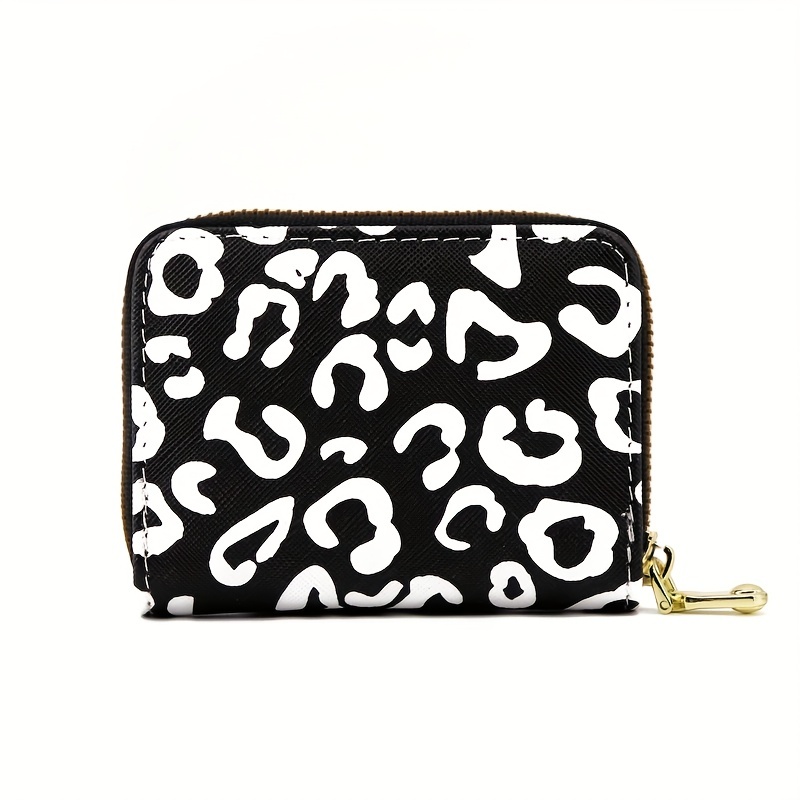 Women's Short Trifold Animal Print Wallet(Blue)