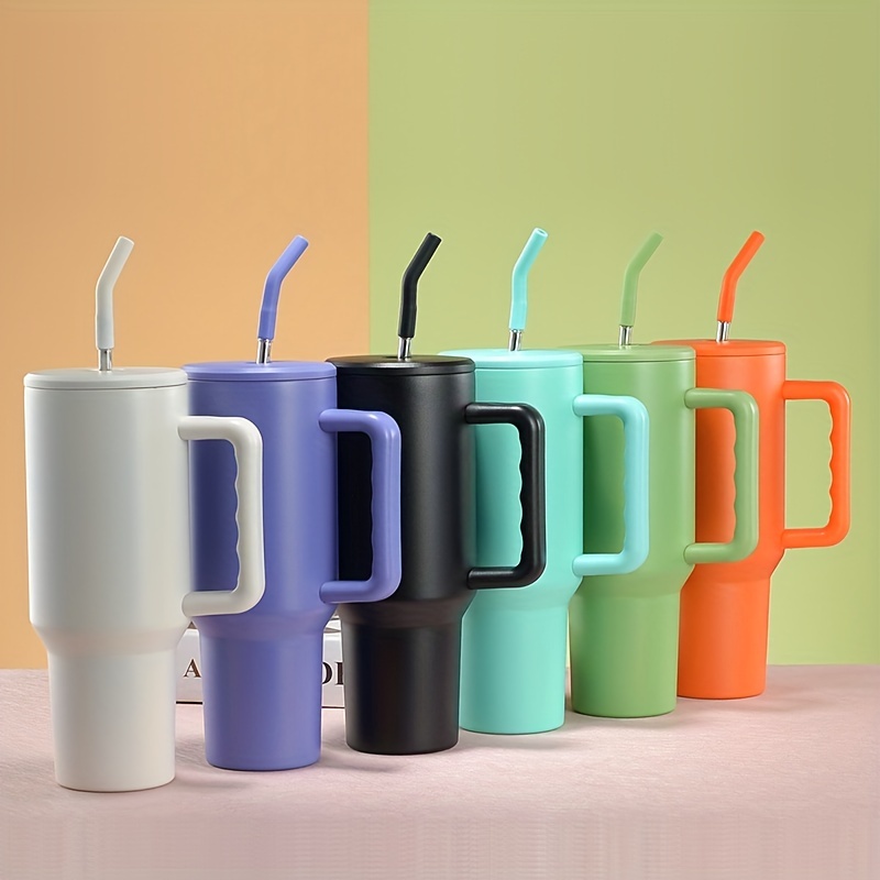 Car Cup Insulation Cold Cup Insulation Coffee Cup Second Generation New  Cold Bowl 304 Stainless Steel Handle Cup Double Layer Ice Bomb Cup Straw Cup  - Temu