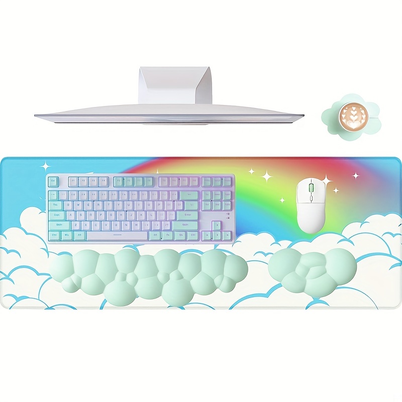 MAMBASNAKE Cloud repose-poignet clavier et souris avec sous-verre