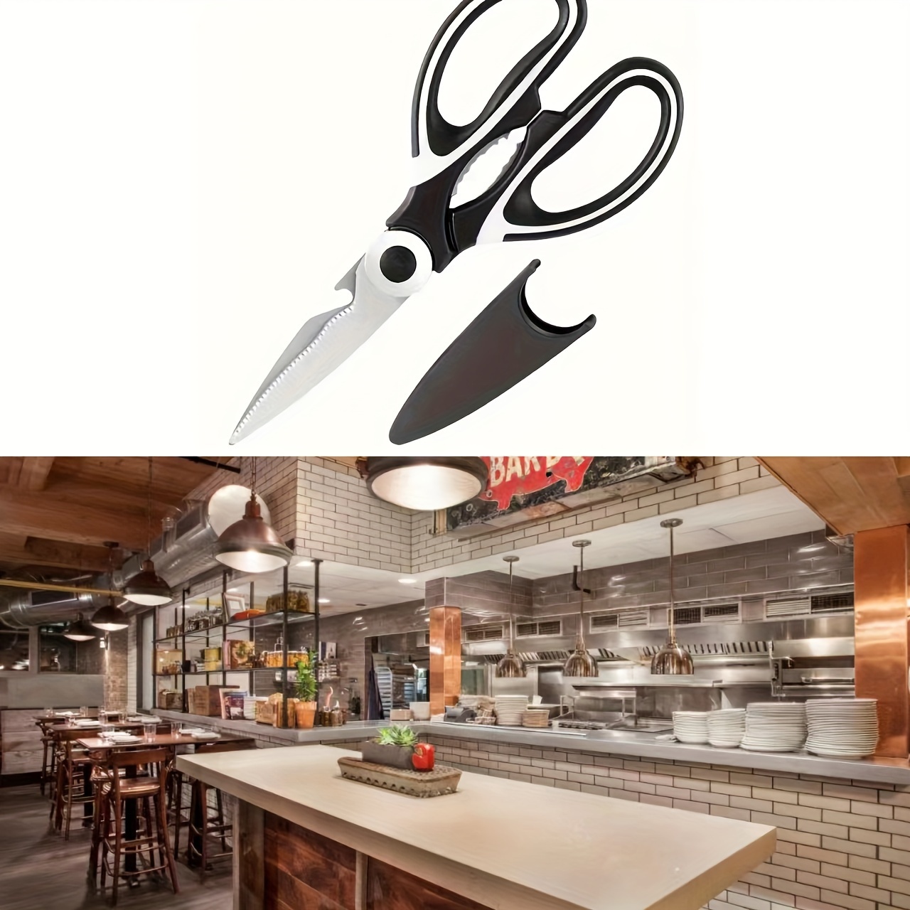 Kitchen Scissors Strong Industrial Scissors Household Scissors Silver  Stainless Steel Sharp Edge Silver Aluminum Alloy Handle Beautiful Kitchen  Scisso