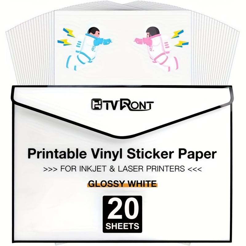 Printable Vinyl Stickers Inkjet Printers Glossy White - Temu