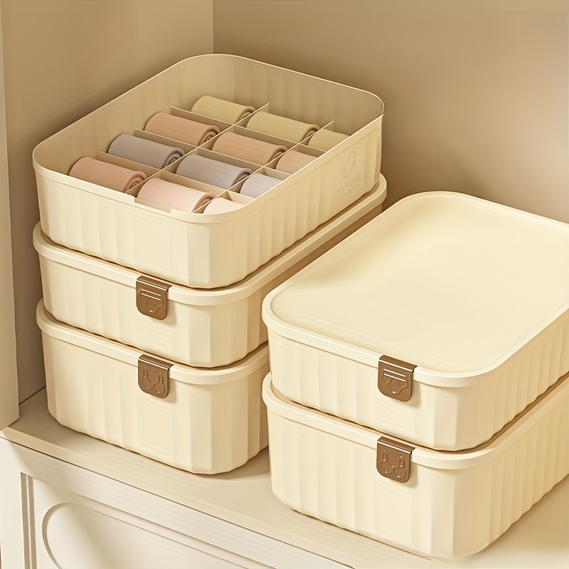 Underwear Storage Box Divided Compartments Wardrobe - Temu
