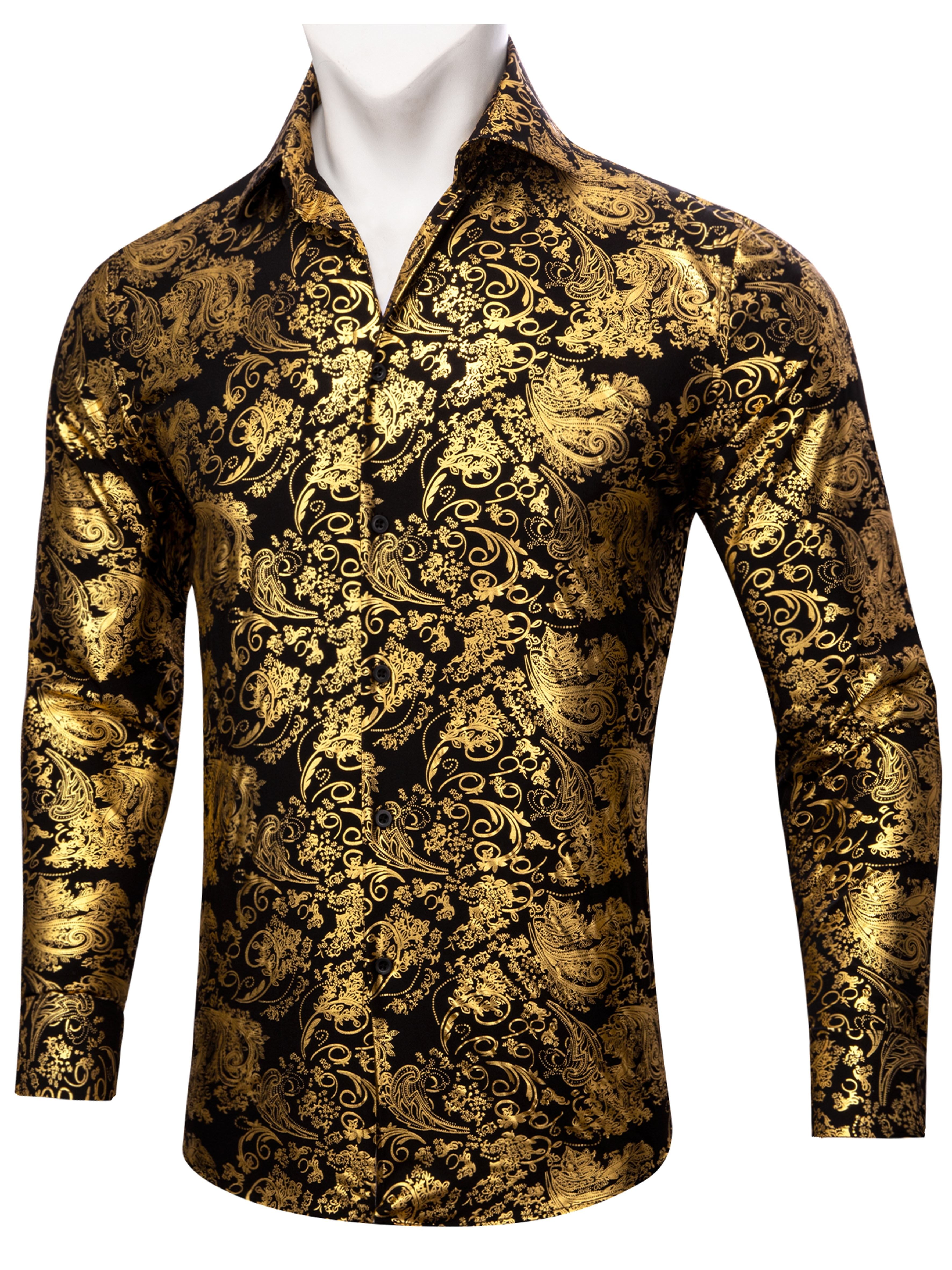 Jacquard Long Sleeve Men Business Shirt. Plus Size Clothes Online Shop  Singapore - Large Size Clothing Shop
