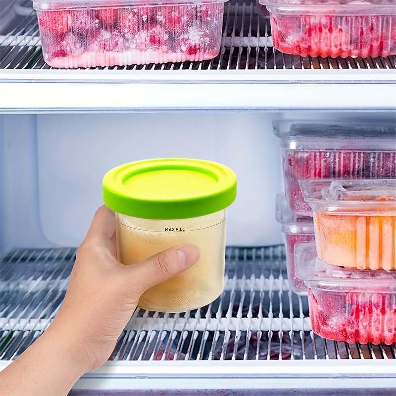 Premium Ice Cream Containers (1qt ), Reusable Freezer Storage