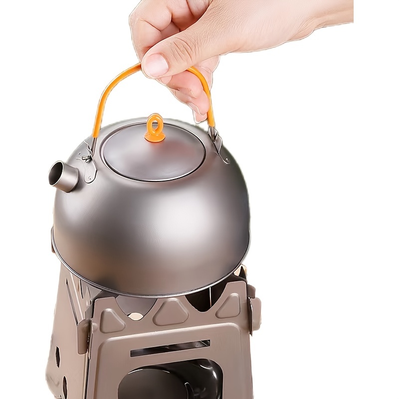 Lightweight Aluminum Alloy Camping Kettle - Portable Teapot With Silicon  Handle For Outdoor Hiking & Tea/coffee - Temu