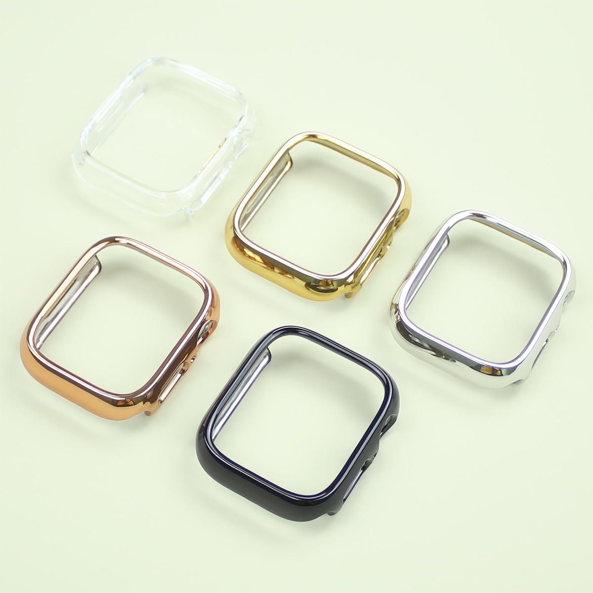 6Pcs Para Apple Watch Series 456SE Case Iphone Reloj Protector De Pantalla