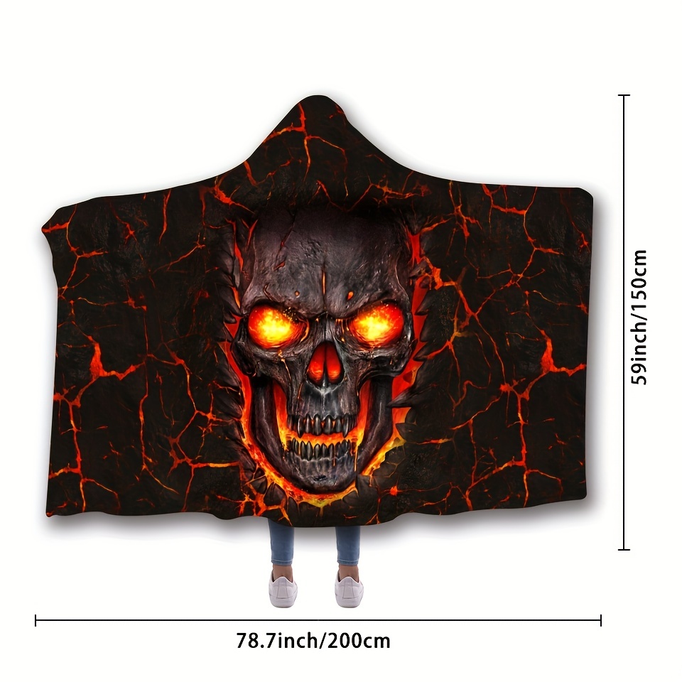 Skull discount hooded blanket