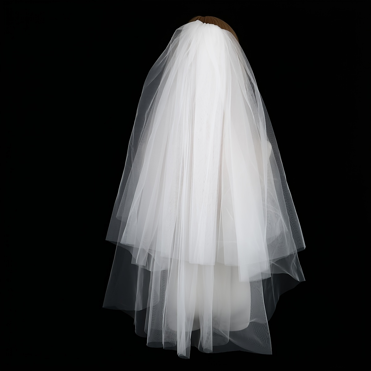 Pure White Baroque Princess Veil Minimalist Bridal Wedding Party