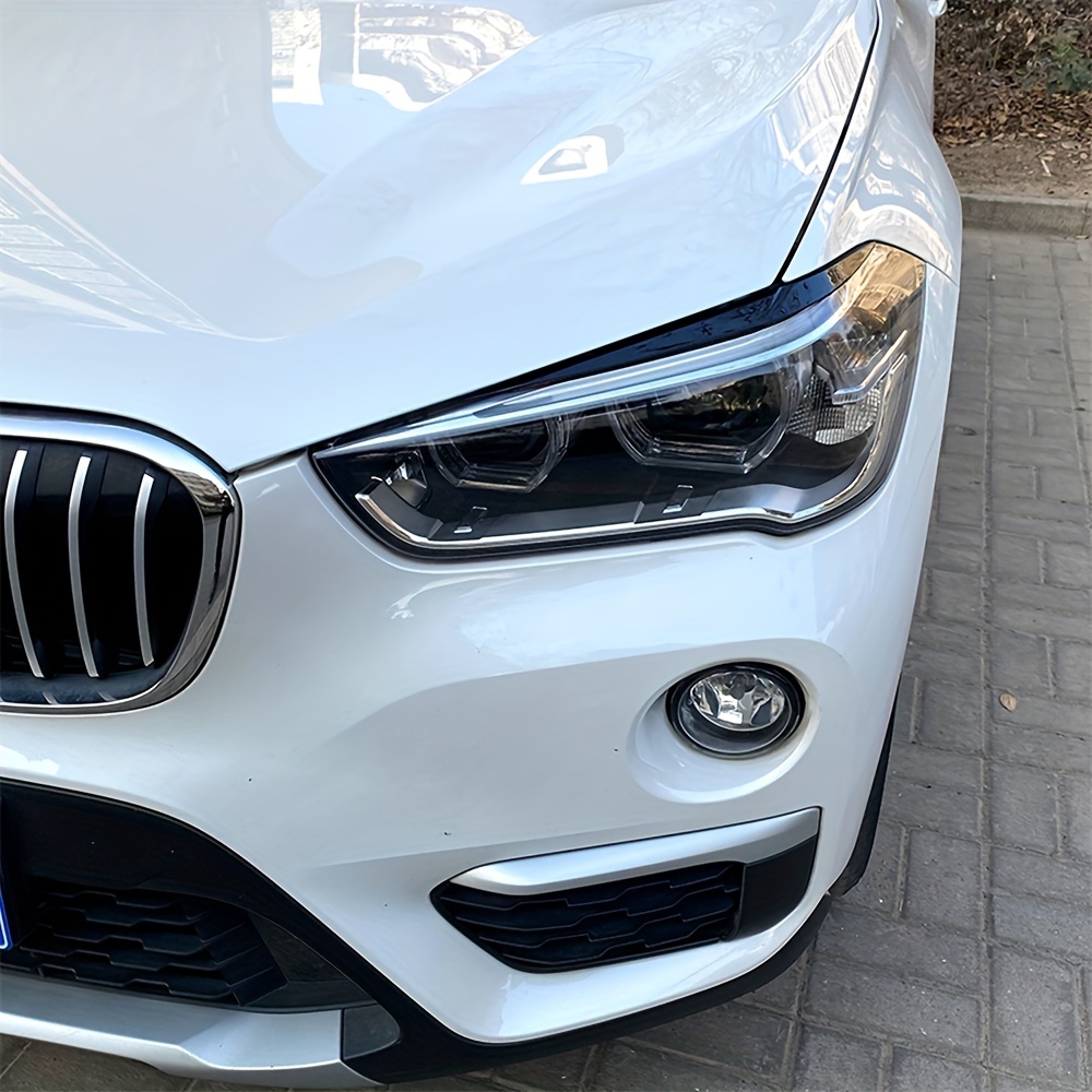 For BMW X1 F48 2016-2021 Headlight Eyelid Headlamp Eyebrow Trim Car Front  Head Light Lamp Cover Brow Sticker