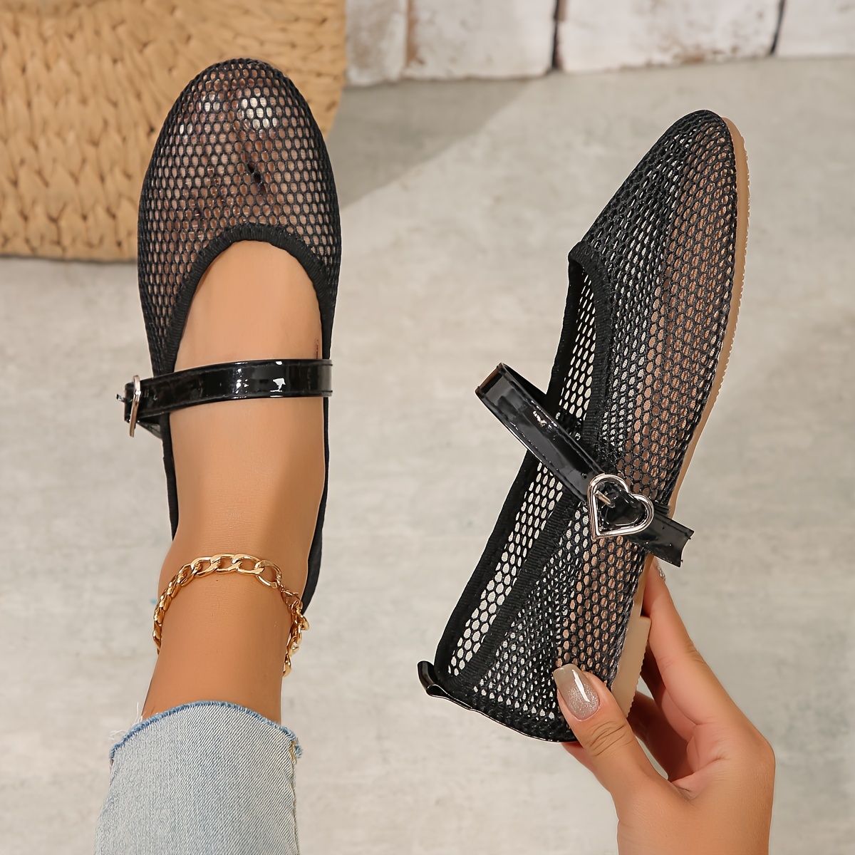 Ballerines Femme 2026 – Chaussures à Enfiler Plates, Antidérapantes, Confortables Pour L'été