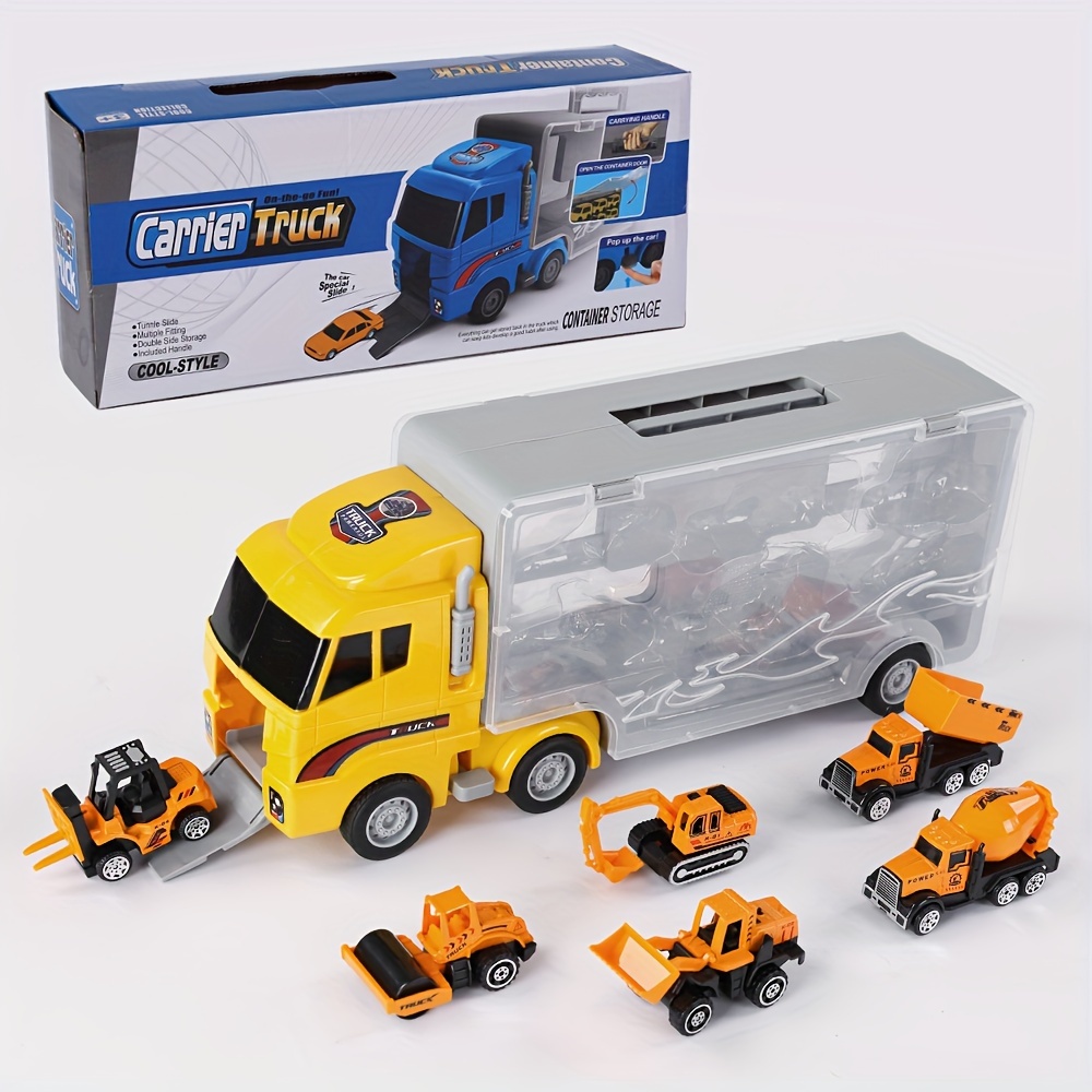 Juguetes para niños de 3 4 5 6 7 años - Vehículos de construcción  Transporte Camión Transportador Juguete Niños Juguetes Camión para niños  pequeños
